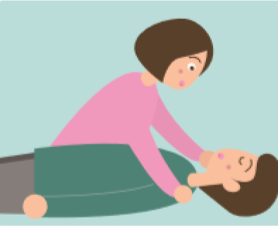 환자의 반응 확인